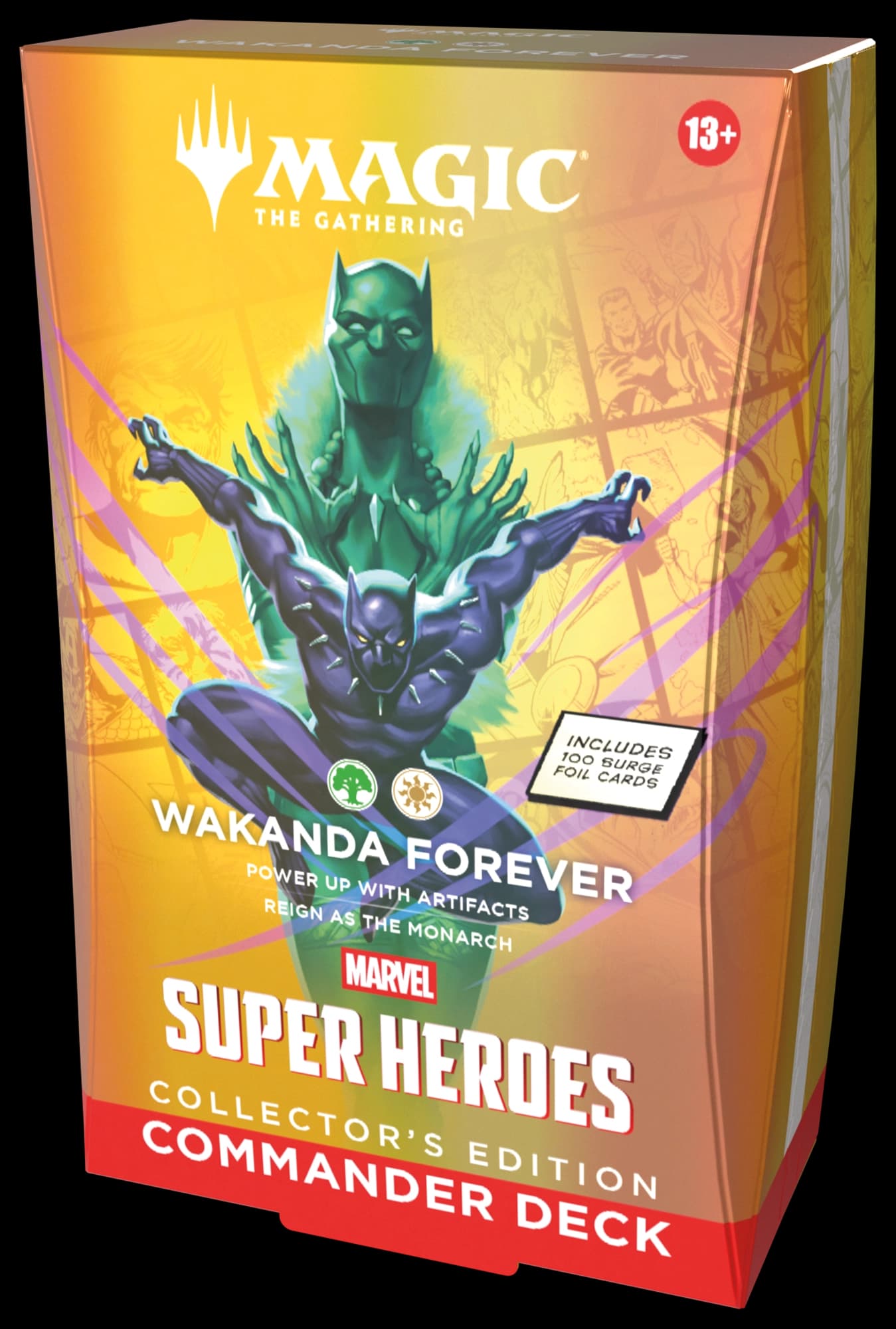 Presentación de Magic: The Gathering — Marvel Super Heroes Collector Edition Commander Deck · Wakanda Forever · Inglés