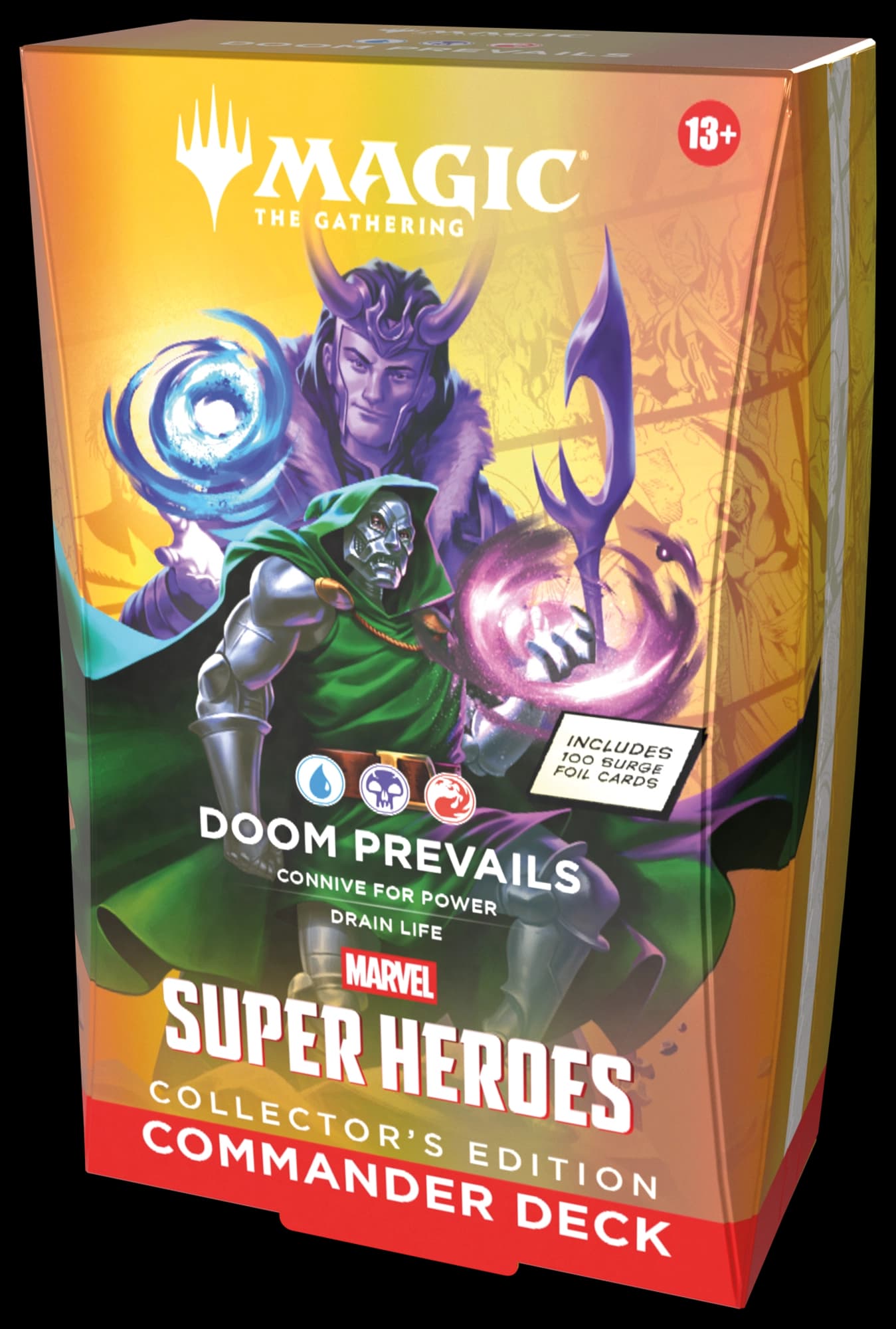 Presentación de Magic: The Gathering — Marvel Super Heroes Collector Edition Commander Deck · Doom Prevails · Inglés
