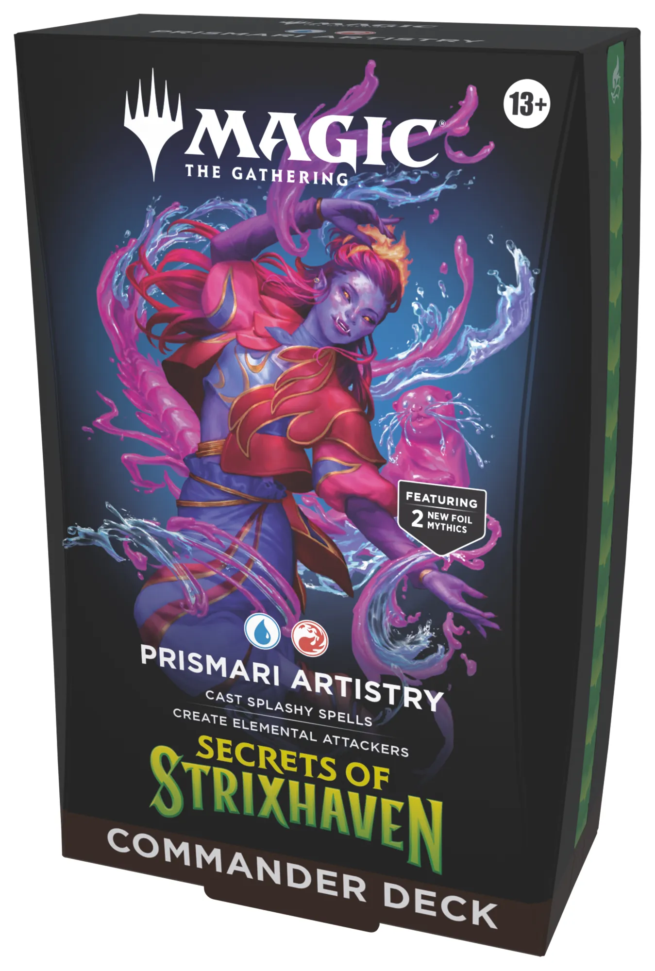 Presentación de Magic: The Gathering — Secrets of Strixhaven Commander Deck · Prismari Artistry · Inglés