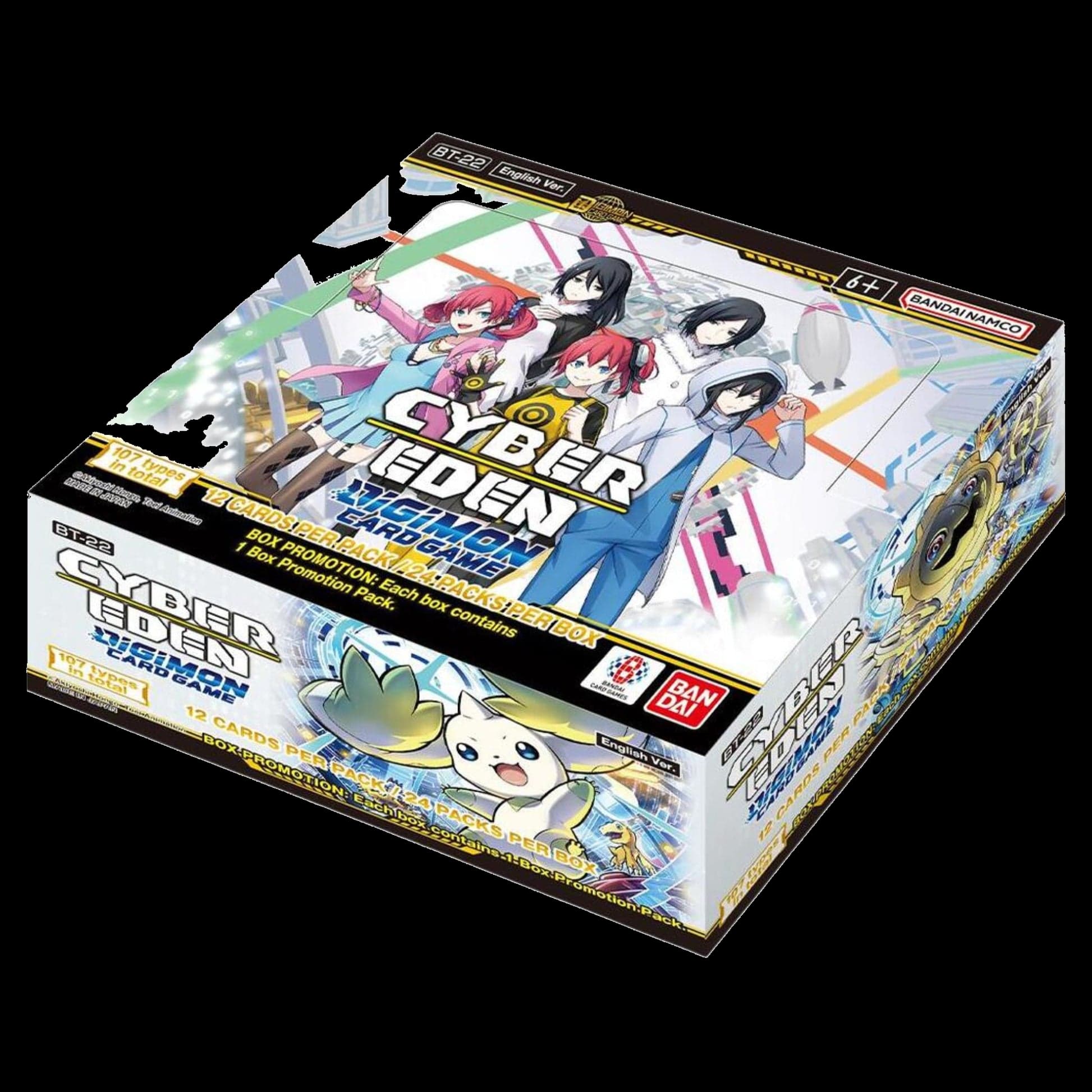Presentación de Digimon Card Game: Cyber Eden (BT22) Booster · Display cerrado · Inglés