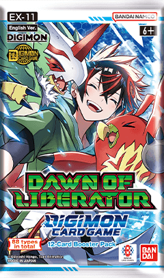 Presentación de Digimon Card Game: Dawn of Liberator (EX11) Booster · Sobre · Inglés