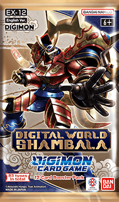 Presentación de Digimon Card Game: Digital World Shambala (EX12) Booster · Sobre · Inglés
