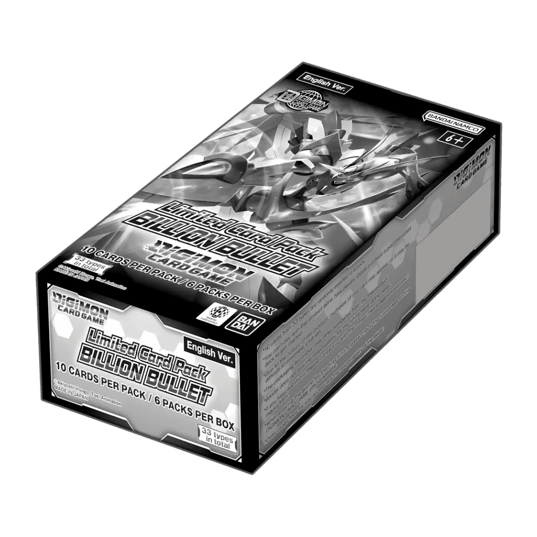 Presentación de Digimon Card Game: Limited Card Pack Billion Bullet (LM-06) · Caja de 6 sobres · Inglés