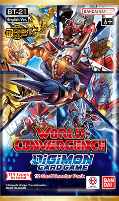 Presentación de Digimon Card Game: World Convergence (BT21) Booster · Sobre · Inglés