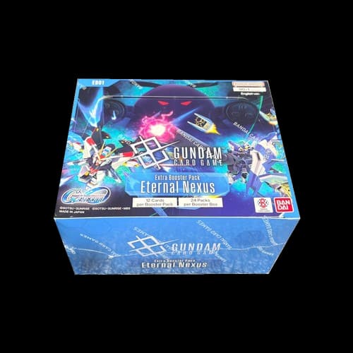 Presentación de Gundam Card Game: Eternal Nexus (EB01) Booster · Display cerrado · Inglés