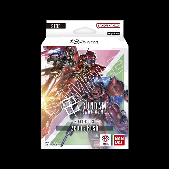 Presentación de Gundam Card Game: Zeon’s Rush (ST03) · Starter Deck · Inglés