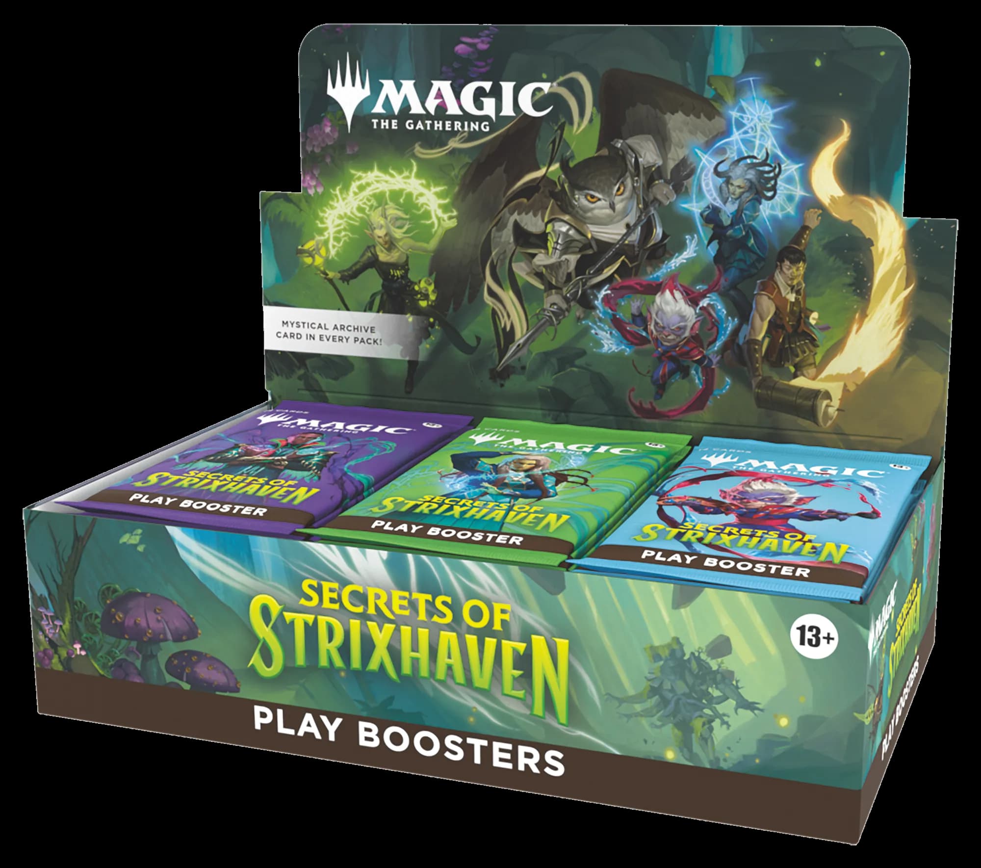 Presentación de Magic: The Gathering — Secrets of Strixhaven Play Booster · Display cerrado · Inglés