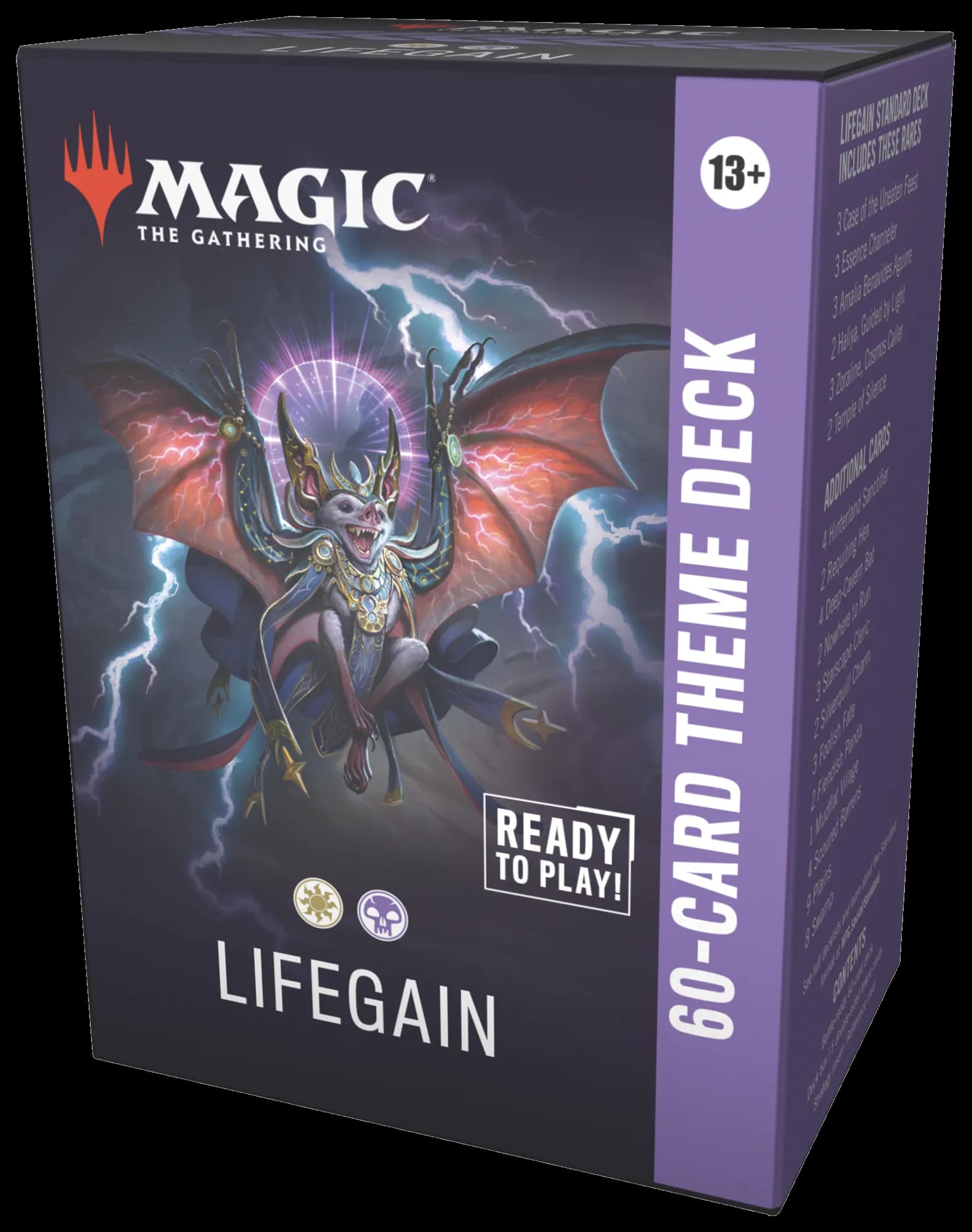 Presentación de Magic: The Gathering — Secrets of Strixhaven Theme Deck: Lifegain · Mazo de 60 cartas · Inglés