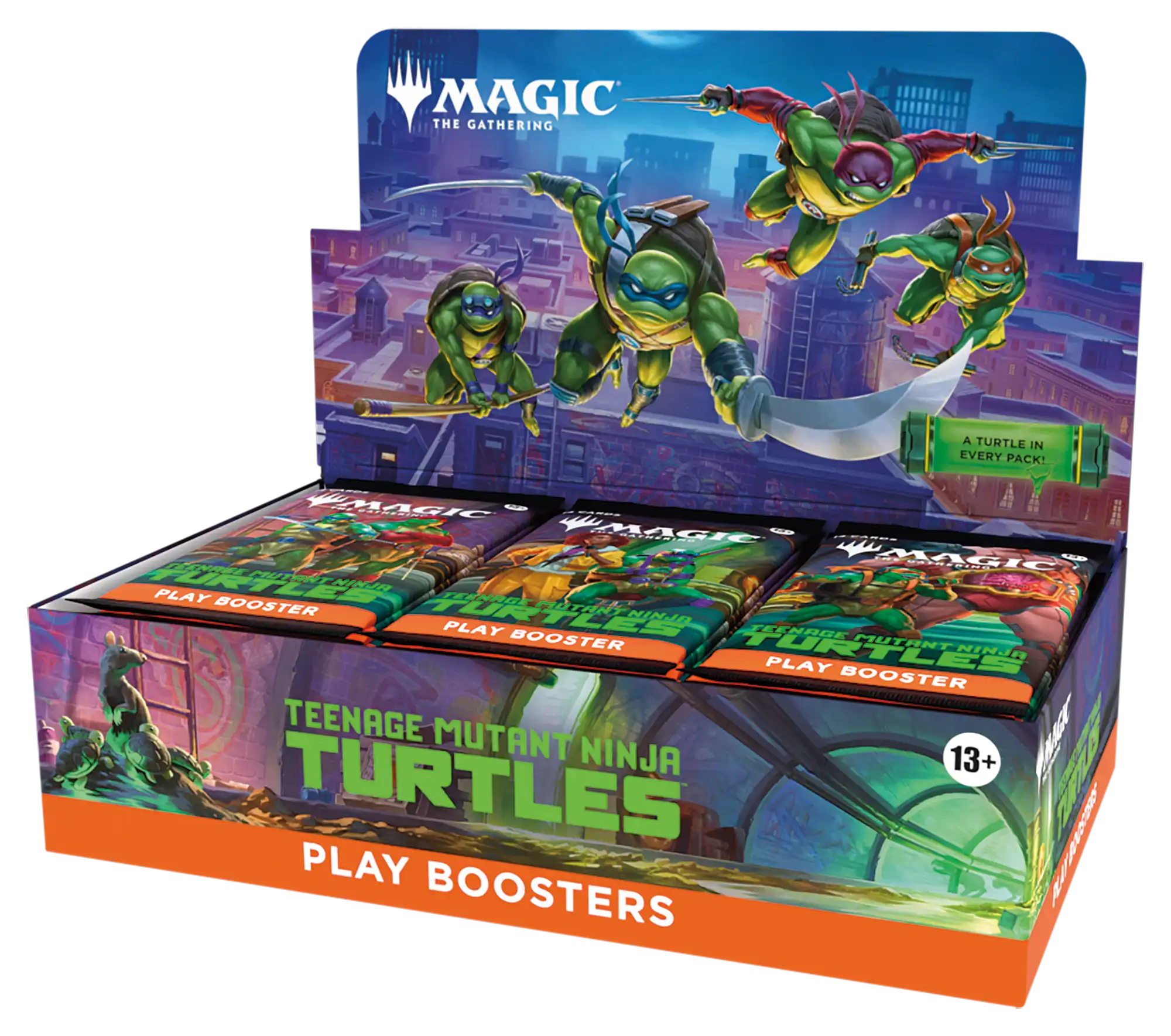 Presentación de Magic: The Gathering — Teenage Mutant Ninja Turtles Play Booster · Display cerrado · Inglés