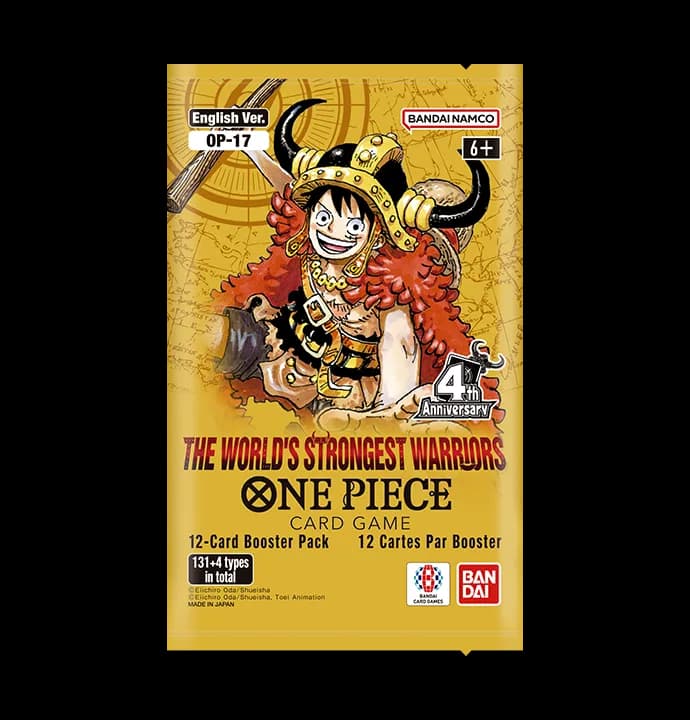 Presentación de One Piece Card Game: The World’s Strongest Warriors (OP-17) Booster · Sobre individual · Inglés